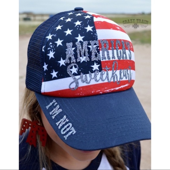 Boutique Accessories - American Flag USA Americas Sweetheart Cap